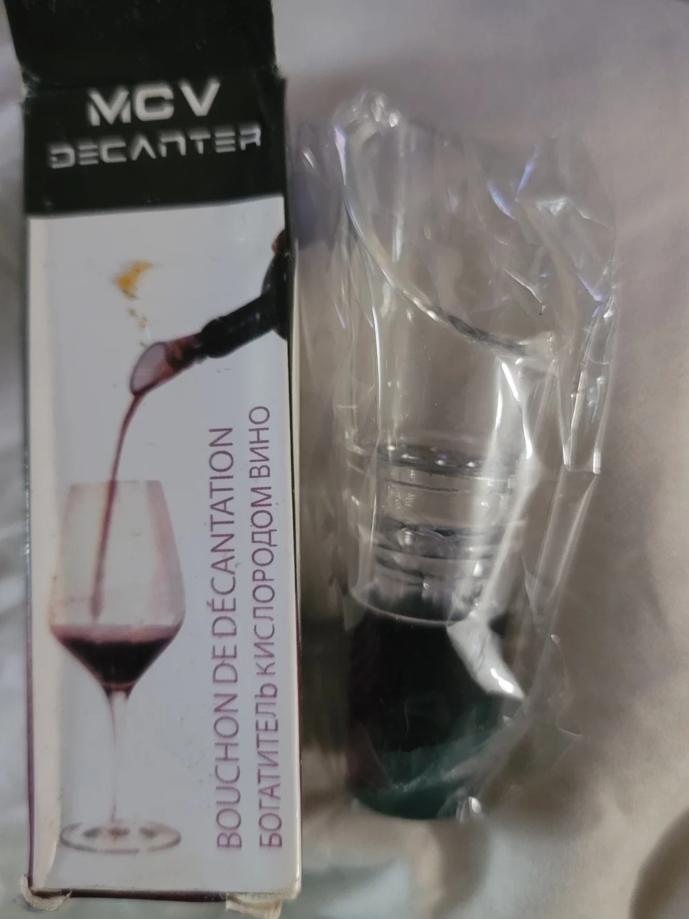 MCV Wine Aerator w Filter Air intake Pour Pourer Aerating Stopper Mini Decanter